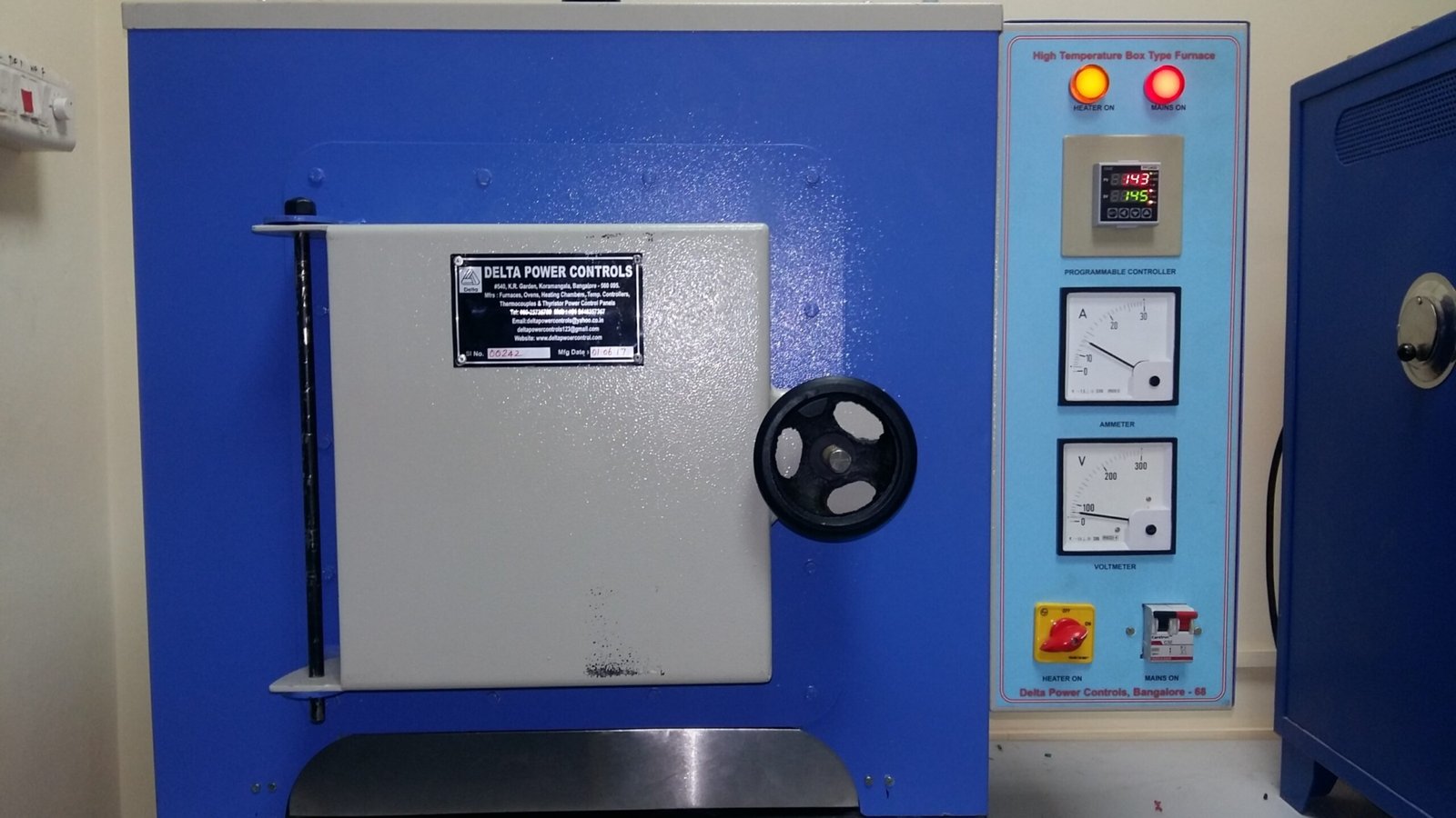 High Temperature Chamber furnace operating temperature - 1400 Deg C
